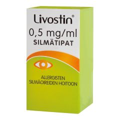 LIVOSTIN 0,5 mg/ml silmätipat, susp 4 ml