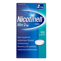 NICOTINELL MINT imeskelytabletti 2 mg 96 fol