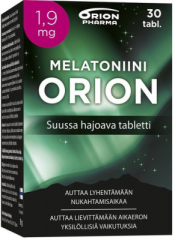 MELATONIINI ORION 1,9 MG SUUSSA HAJOAVA 30 TABL