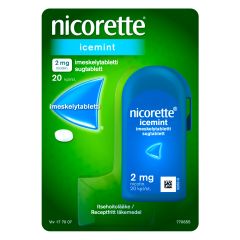NICORETTE ICEMINT imeskelytabletti 2 mg 20 kpl