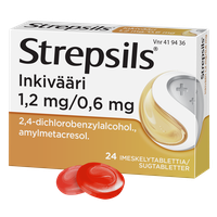 STREPSILS INKIVÄÄRI 1,2/0,6 mg imeskelytabl 24 fol